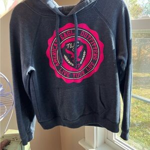 Y2K American Eagle Outfitters Black Sweater with Pink Logo